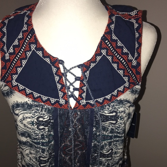 Lucky brand shirt top embroidered new NWT small - Picture 2 of 9